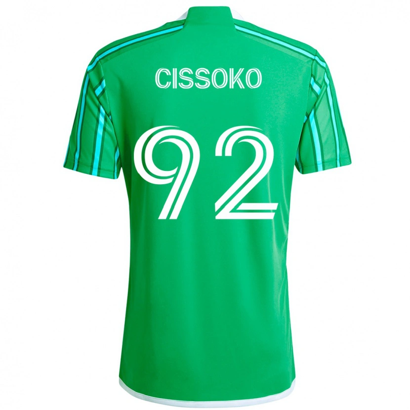 Danxen Kinder Abdoulaye Cissoko #92 Grün Weiß Heimtrikot Trikot 2025/26 T-Shirt