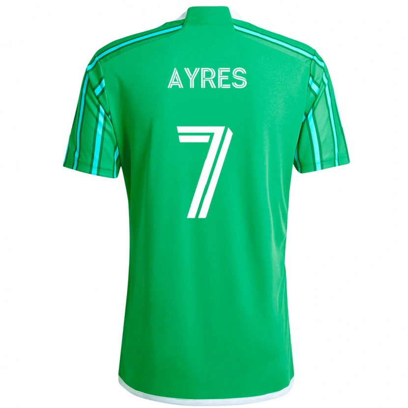 Danxen Kinder Melina Ayres #7 Grün Weiß Heimtrikot Trikot 2025/26 T-Shirt