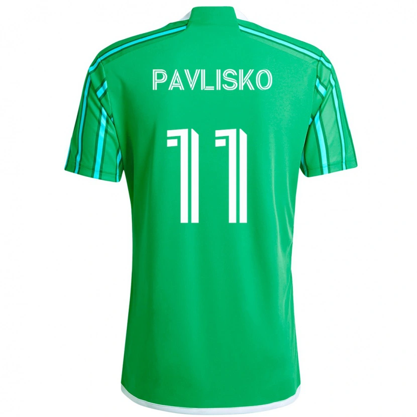 Danxen Kinder Kirsten Pavlisko #11 Grün Weiß Heimtrikot Trikot 2025/26 T-Shirt
