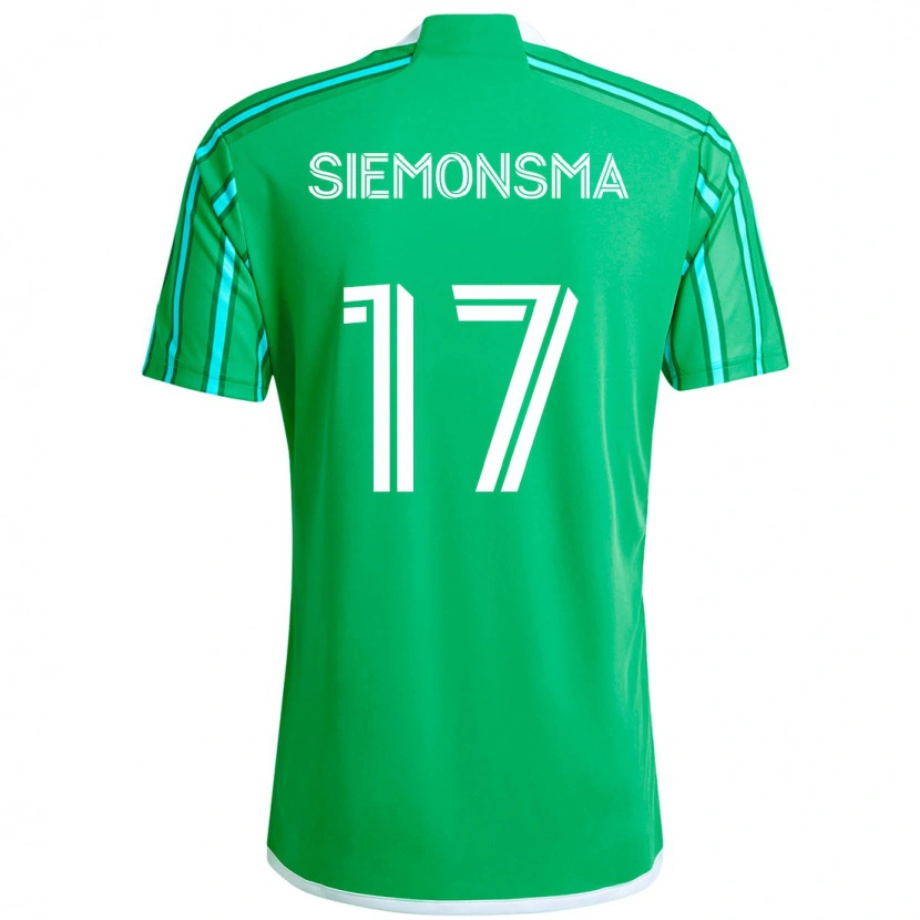 Danxen Kinder Sianna Siemonsma #17 Grün Weiß Heimtrikot Trikot 2025/26 T-Shirt