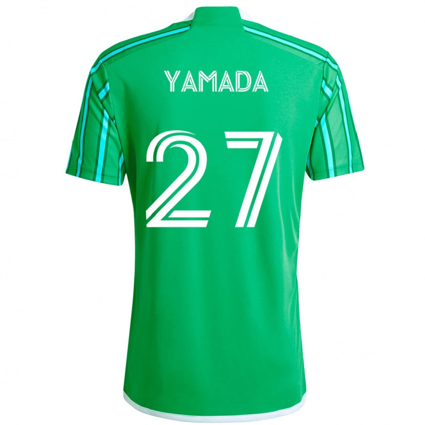 Danxen Kinder Hikari Yamada #27 Grün Weiß Heimtrikot Trikot 2025/26 T-Shirt