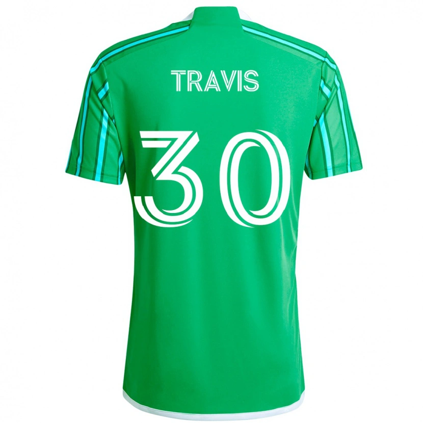 Danxen Kinder Riley Travis #30 Grün Weiß Heimtrikot Trikot 2025/26 T-Shirt