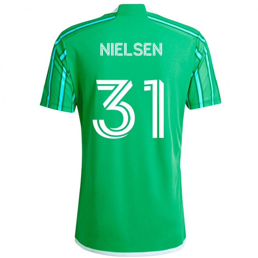 Danxen Kinder Madeline Nielsen #31 Grün Weiß Heimtrikot Trikot 2025/26 T-Shirt