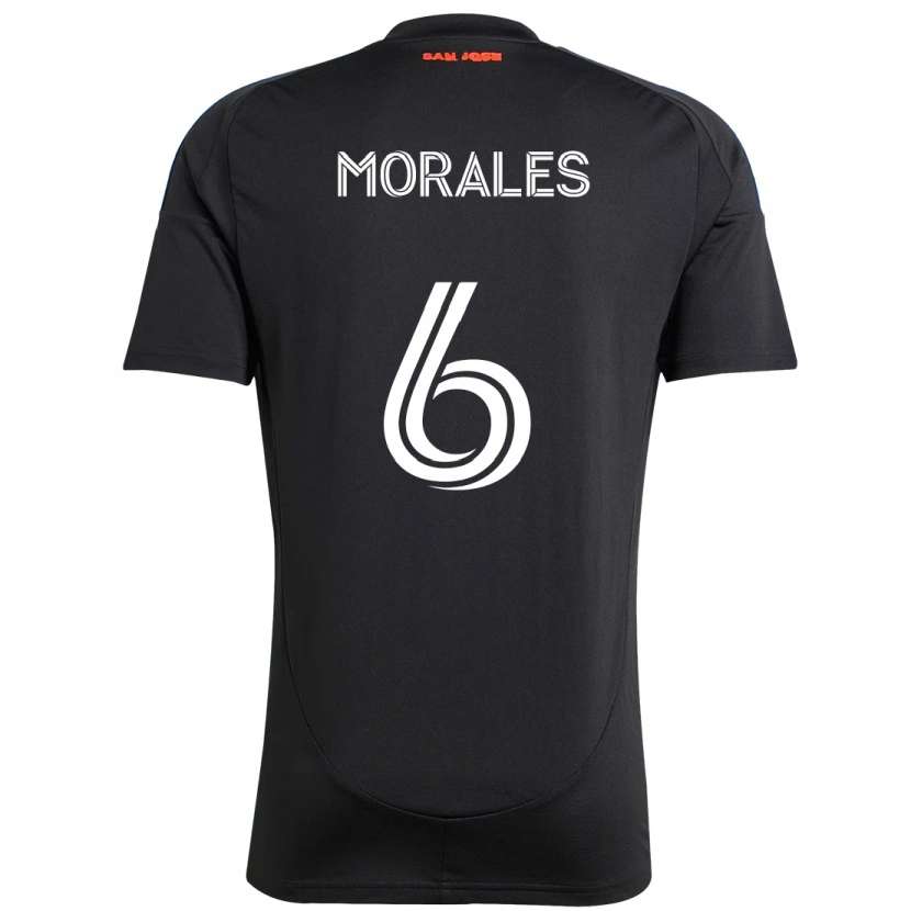 Danxen Kinder Alfredo Morales #6 Schwarz Dunkelblau Heimtrikot Trikot 2025/26 T-Shirt