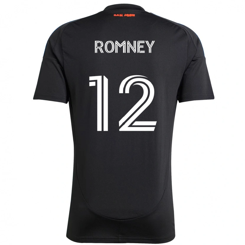 Danxen Kinder Dave Romney #12 Schwarz Dunkelblau Heimtrikot Trikot 2025/26 T-Shirt