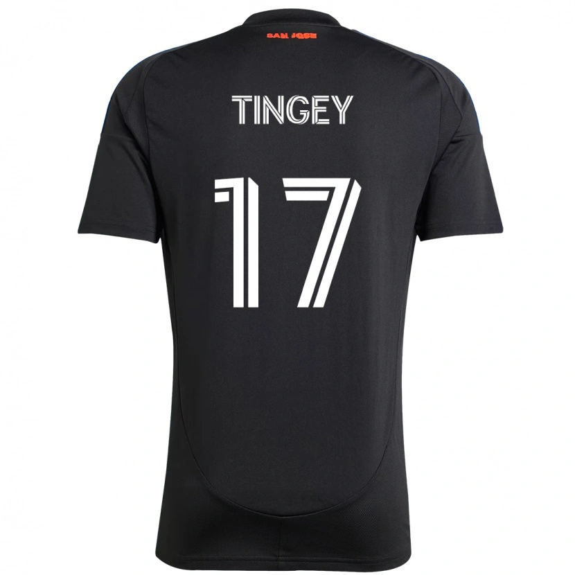 Danxen Kinder Keegan Tingey #17 Schwarz Dunkelblau Heimtrikot Trikot 2025/26 T-Shirt