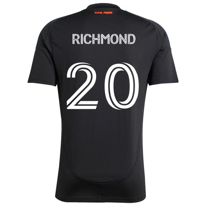 Danxen Kinder Will Richmond #20 Schwarz Dunkelblau Heimtrikot Trikot 2025/26 T-Shirt