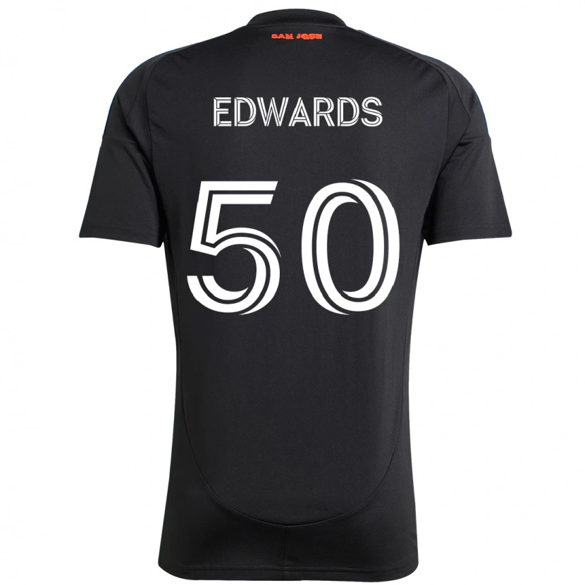 Danxen Kinder Aaron Edwards #50 Schwarz Dunkelblau Heimtrikot Trikot 2025/26 T-Shirt