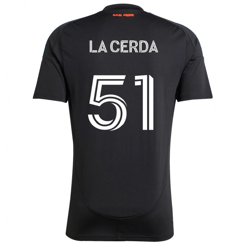 Danxen Kinder Eric De La Cerda #51 Schwarz Dunkelblau Heimtrikot Trikot 2025/26 T-Shirt