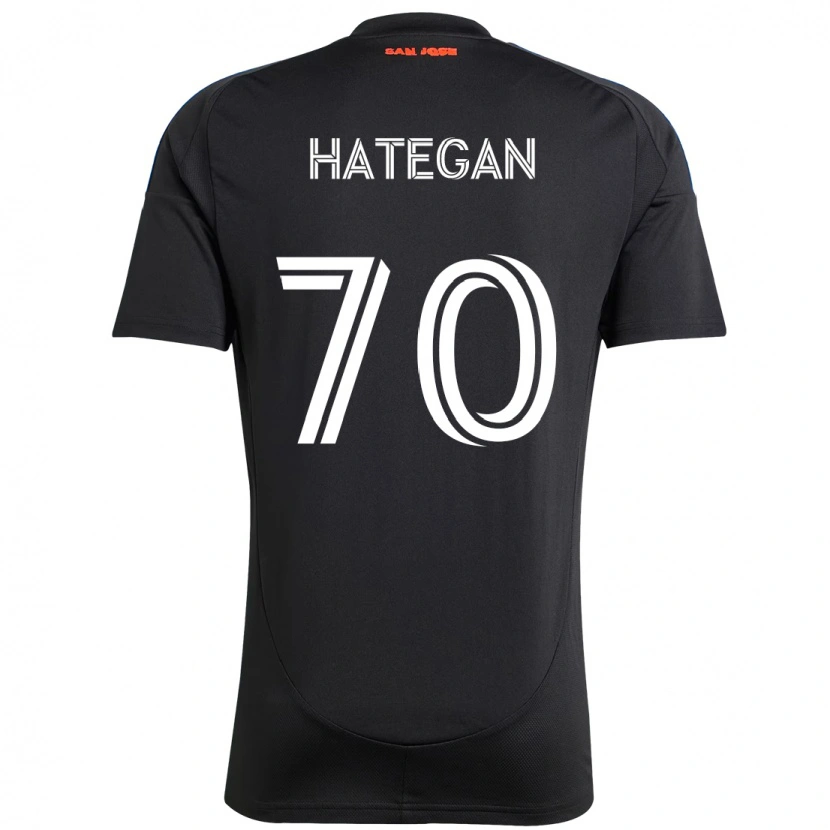 Danxen Kinder Roberto Hategan #70 Schwarz Dunkelblau Heimtrikot Trikot 2025/26 T-Shirt