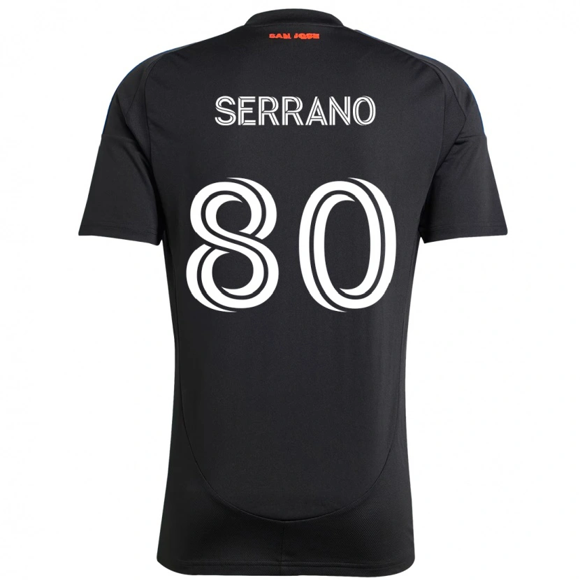 Danxen Kinder David Serrano #80 Schwarz Dunkelblau Heimtrikot Trikot 2025/26 T-Shirt