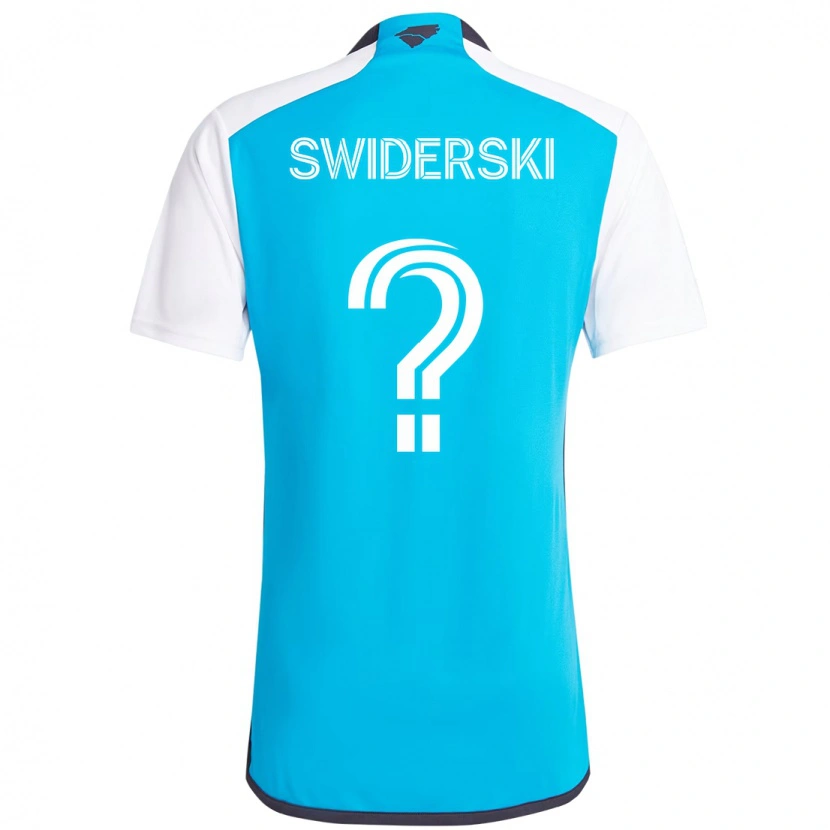 Danxen Kinder Karol Swiderski #0 Himmelblau Weiß Heimtrikot Trikot 2025/26 T-Shirt