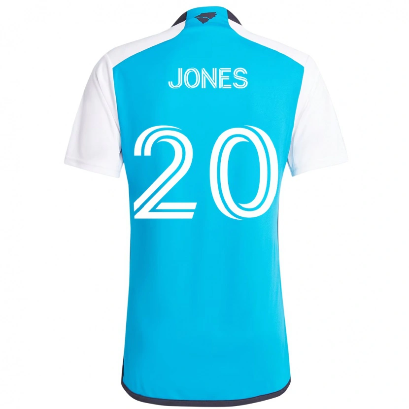 Danxen Kinder Derrick Jones #20 Himmelblau Weiß Heimtrikot Trikot 2025/26 T-Shirt