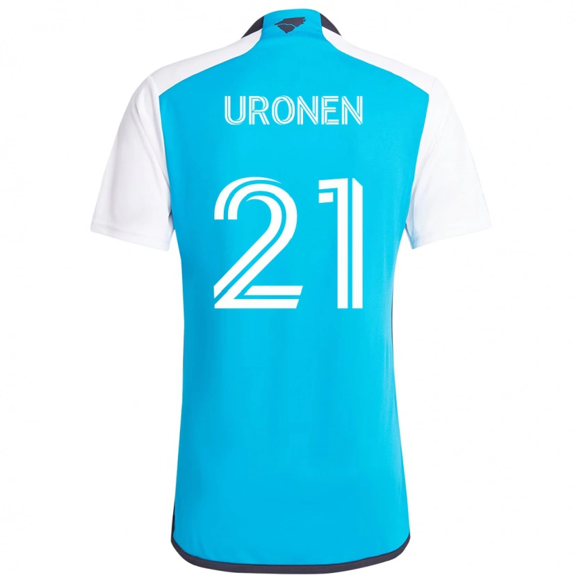 Danxen Kinder Jere Uronen #21 Himmelblau Weiß Heimtrikot Trikot 2025/26 T-Shirt