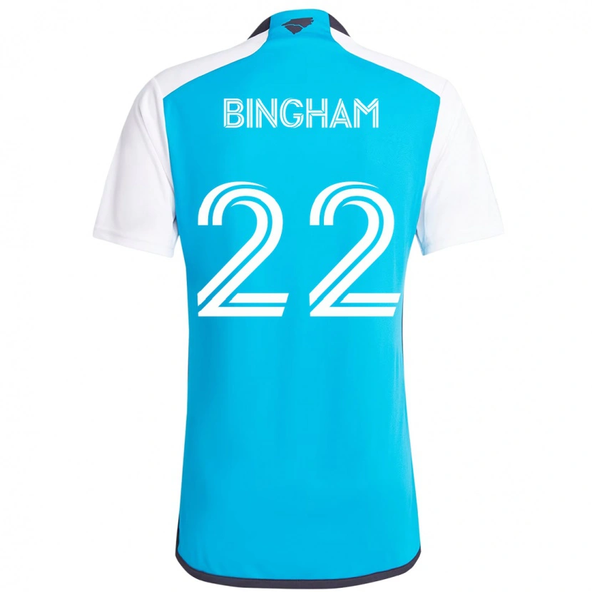 Danxen Kinder David Bingham #22 Himmelblau Weiß Heimtrikot Trikot 2025/26 T-Shirt
