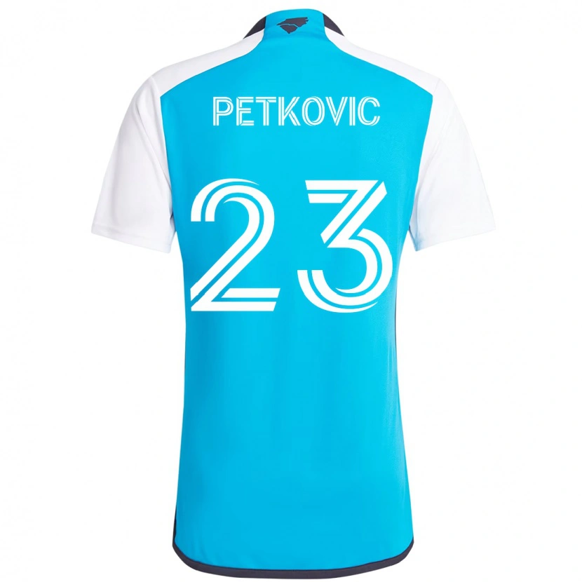Danxen Kinder Nikola Petkovic #23 Himmelblau Weiß Heimtrikot Trikot 2025/26 T-Shirt