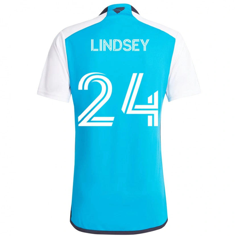 Danxen Kinder Jaylin Lindsey #24 Himmelblau Weiß Heimtrikot Trikot 2025/26 T-Shirt