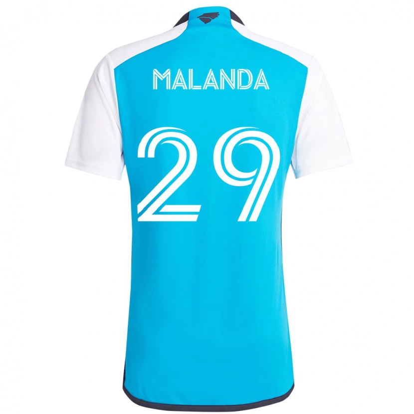 Danxen Kinder Adilson Malanda #29 Himmelblau Weiß Heimtrikot Trikot 2025/26 T-Shirt