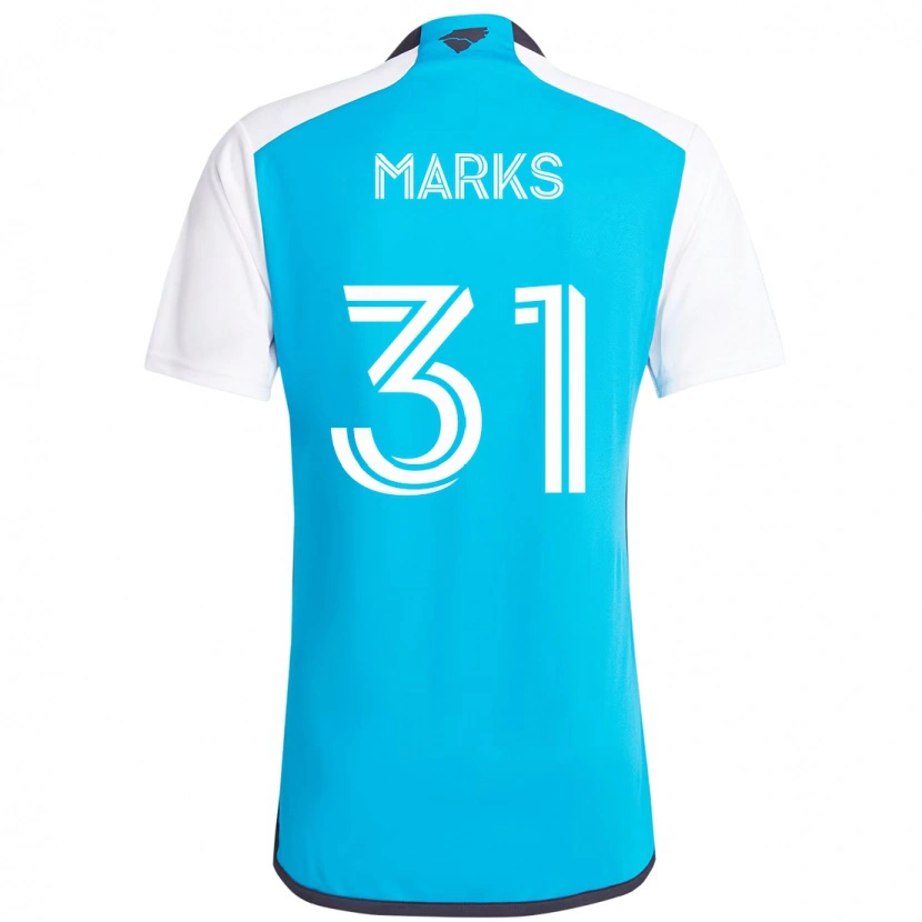 Danxen Kinder George Marks #31 Himmelblau Weiß Heimtrikot Trikot 2025/26 T-Shirt