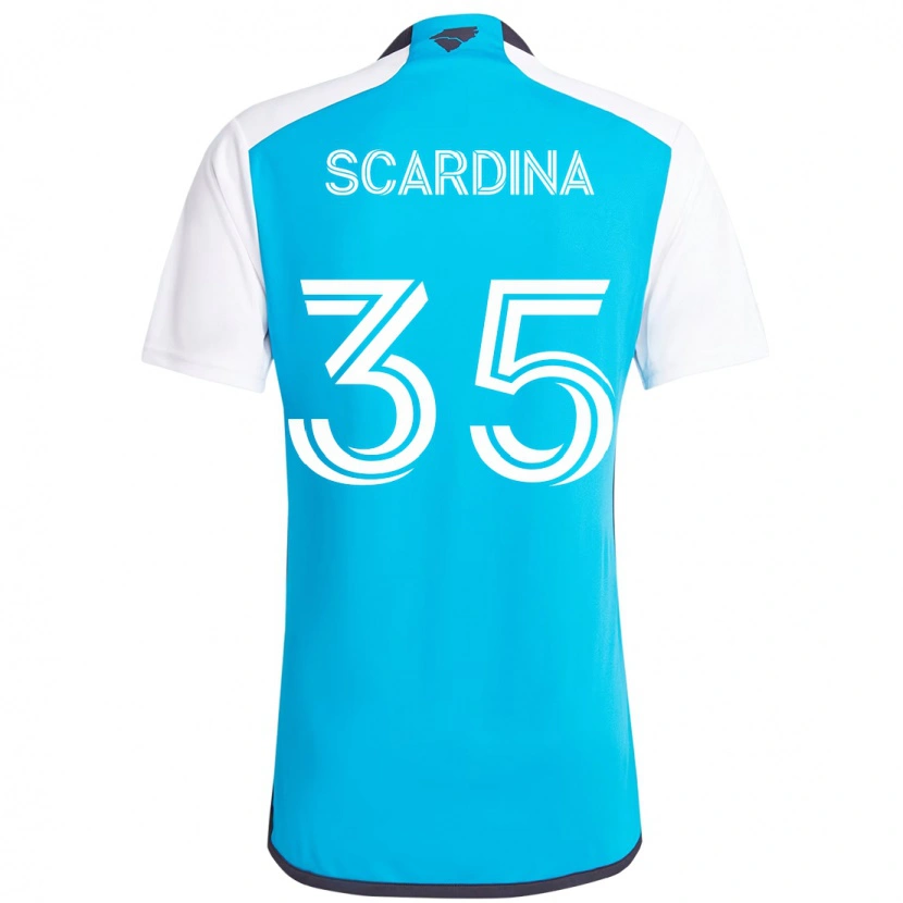 Danxen Kinder Nick Scardina #35 Himmelblau Weiß Heimtrikot Trikot 2025/26 T-Shirt