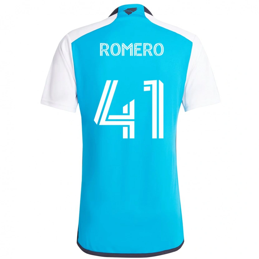 Danxen Kinder Brian Romero #41 Himmelblau Weiß Heimtrikot Trikot 2025/26 T-Shirt