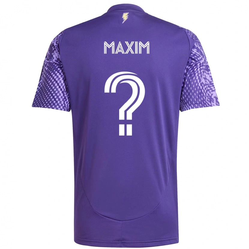 Danxen Kinder Luca Maxim #0 Lila Weiß Heimtrikot Trikot 2025/26 T-Shirt