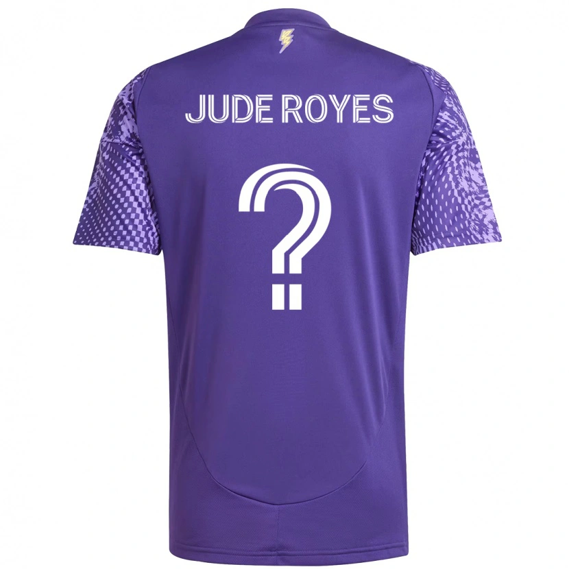 Danxen Kinder Jude Royes #0 Lila Weiß Heimtrikot Trikot 2025/26 T-Shirt