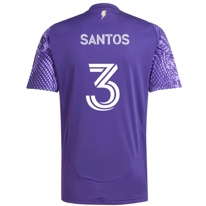 Danxen Kinder Rafael Santos #3 Lila Weiß Heimtrikot Trikot 2025/26 T-Shirt