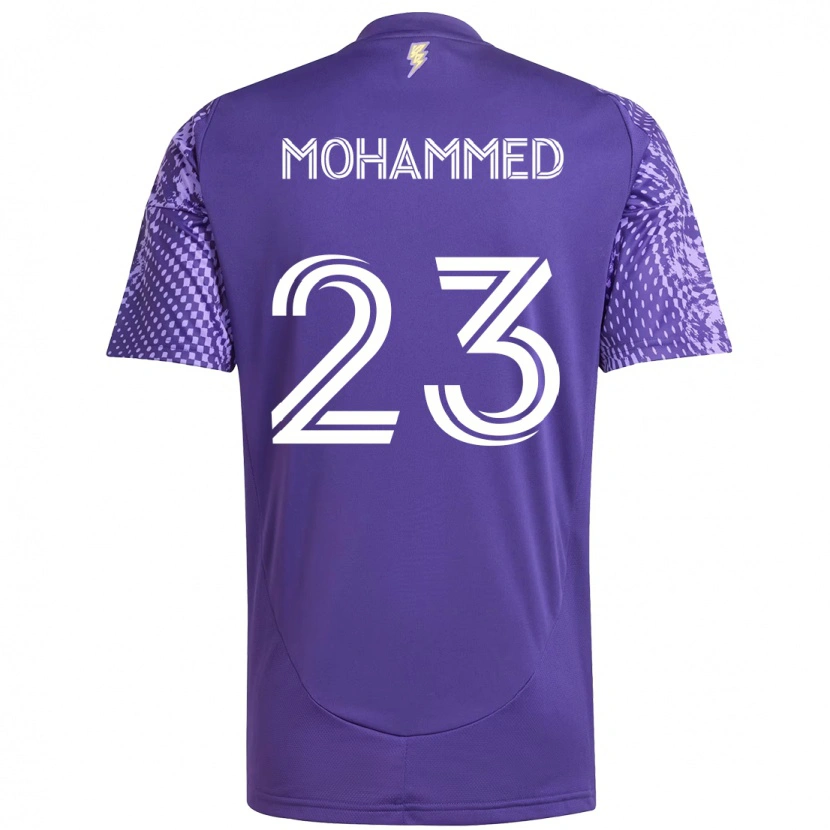 Danxen Kinder Shak Mohammed #23 Lila Weiß Heimtrikot Trikot 2025/26 T-Shirt