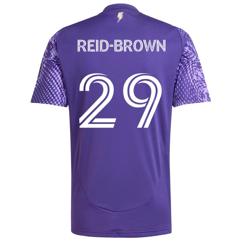 Danxen Kinder Tahir Reid-Brown #29 Lila Weiß Heimtrikot Trikot 2025/26 T-Shirt