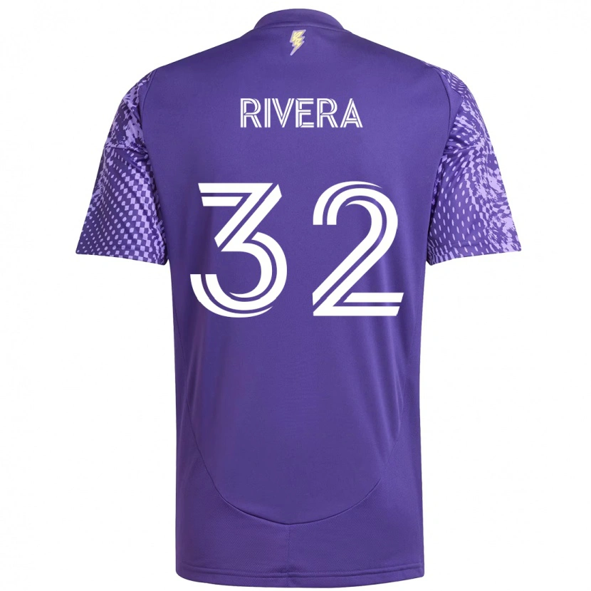 Danxen Kinder Wilfredo Rivera #32 Lila Weiß Heimtrikot Trikot 2025/26 T-Shirt