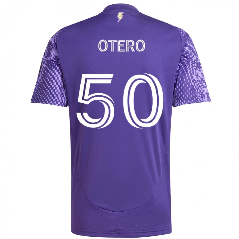Danxen Kinder Javier Otero #50 Lila Weiß Heimtrikot Trikot 2025/26 T-Shirt