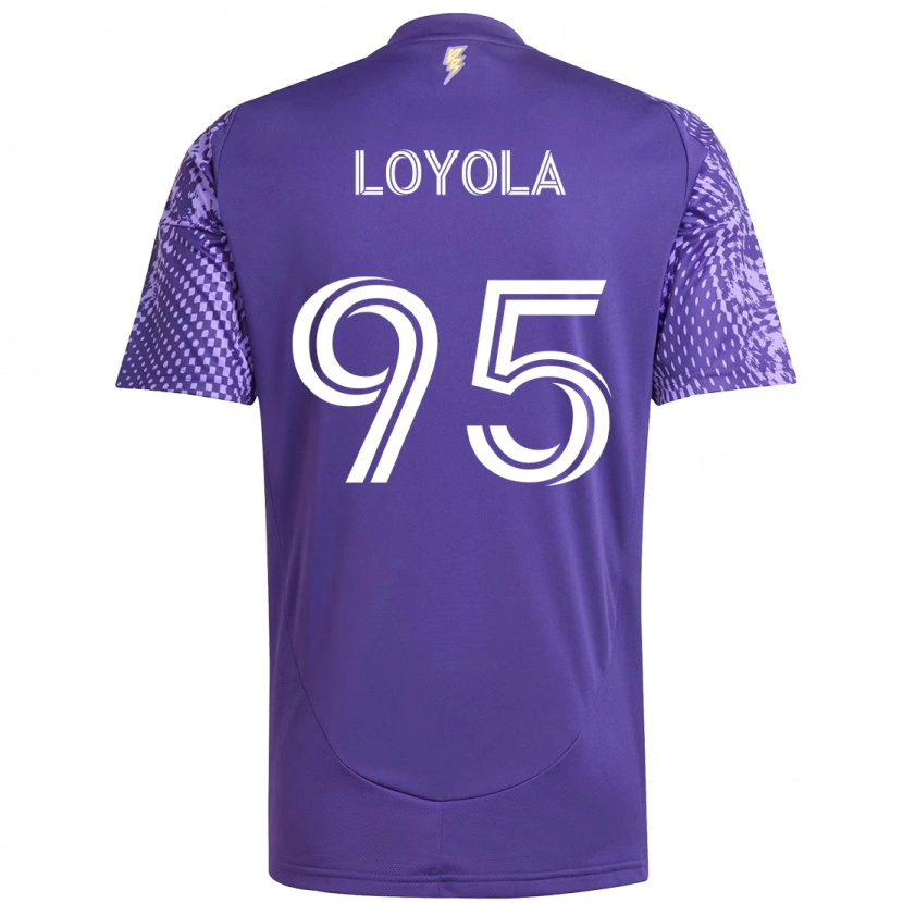 Danxen Kinder Favian Loyola #95 Lila Weiß Heimtrikot Trikot 2025/26 T-Shirt
