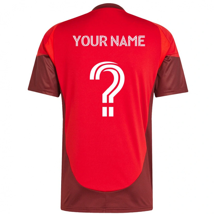 Danxen Kinder Ihren Namen #0 Rot Weiß Heimtrikot Trikot 2025/26 T-Shirt