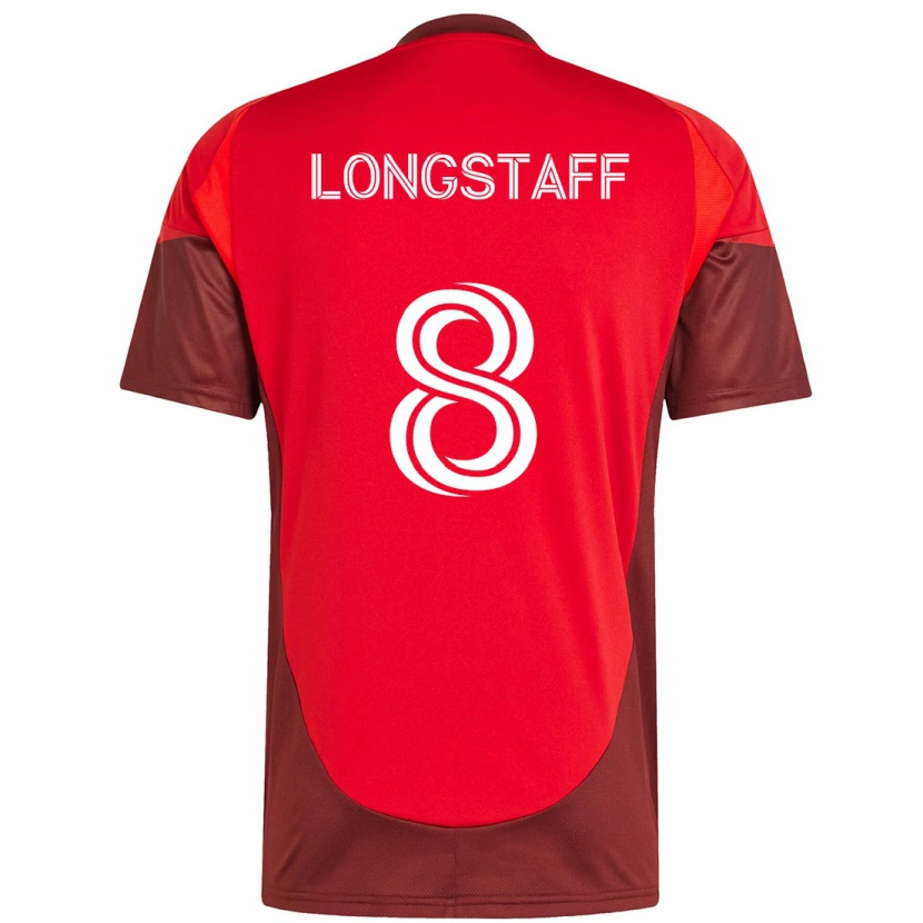 Danxen Kinder Matty Longstaff #8 Rot Weiß Heimtrikot Trikot 2025/26 T-Shirt
