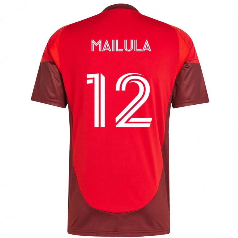 Danxen Kinder Cassius Mailula #12 Rot Weiß Heimtrikot Trikot 2025/26 T-Shirt