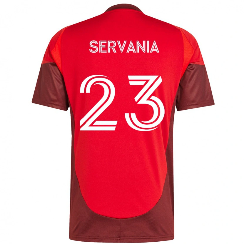 Danxen Kinder Brandon Servania #23 Rot Weiß Heimtrikot Trikot 2025/26 T-Shirt