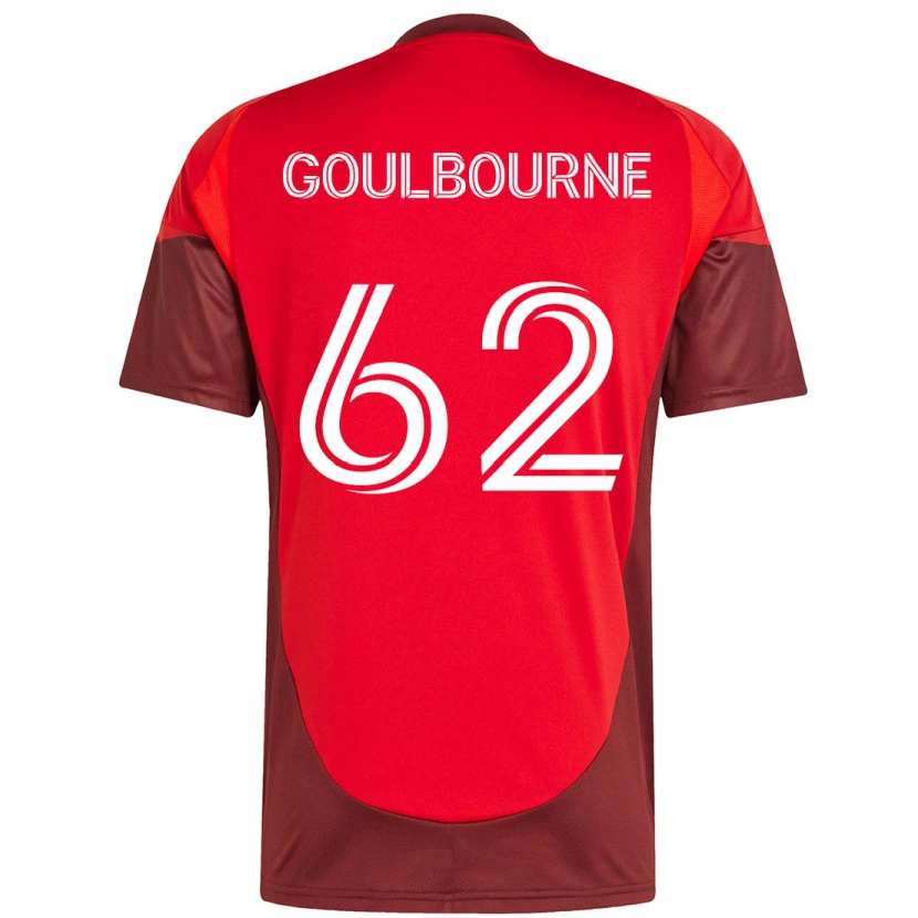 Danxen Kinder Rohan Goulbourne #62 Rot Weiß Heimtrikot Trikot 2025/26 T-Shirt