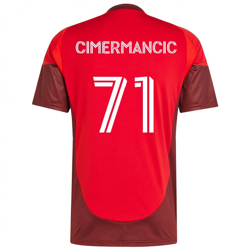 Danxen Kinder Markus Cimermancic #71 Rot Weiß Heimtrikot Trikot 2025/26 T-Shirt