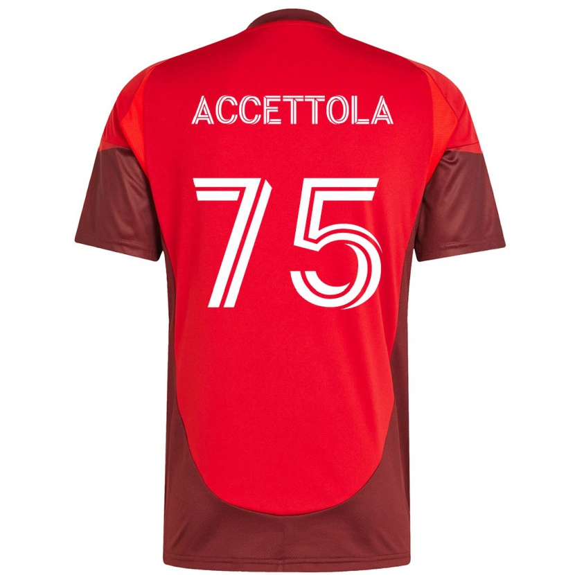 Danxen Kinder Luca Accettola #75 Rot Weiß Heimtrikot Trikot 2025/26 T-Shirt