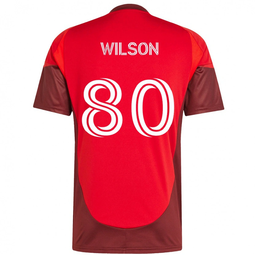 Danxen Kinder Shafique Wilson #80 Rot Weiß Heimtrikot Trikot 2025/26 T-Shirt