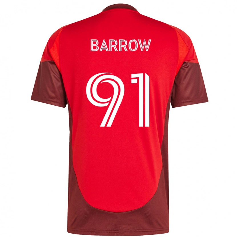 Danxen Kinder Dékwon Barrow #91 Rot Weiß Heimtrikot Trikot 2025/26 T-Shirt