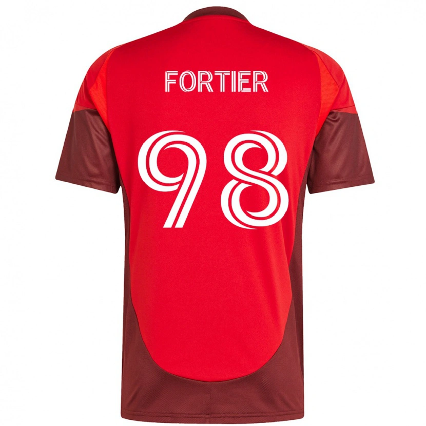 Danxen Kinder Kristjan Fortier #98 Rot Weiß Heimtrikot Trikot 2025/26 T-Shirt