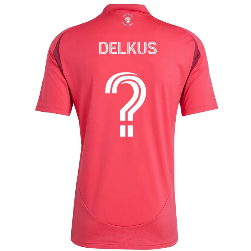 Danxen Kinder Jackson Delkus #0 Magenta Weiß Heimtrikot Trikot 2025/26 T-Shirt