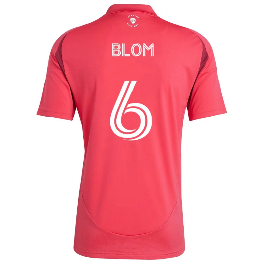 Danxen Kinder Njabulo Blom #6 Magenta Weiß Heimtrikot Trikot 2025/26 T-Shirt