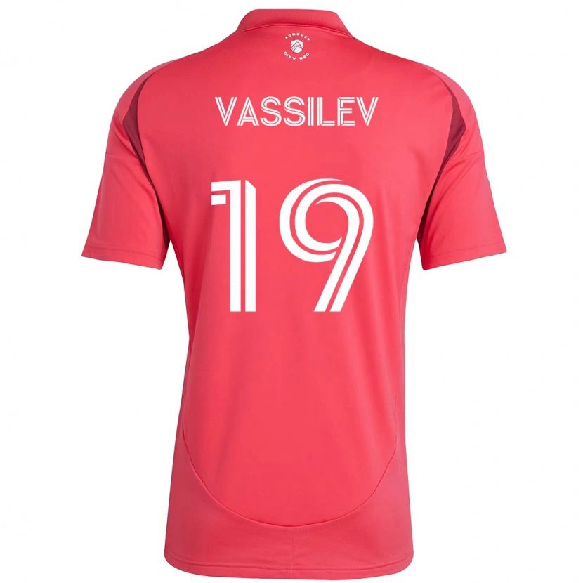 Danxen Kinder Indiana Vassilev #19 Magenta Weiß Heimtrikot Trikot 2025/26 T-Shirt
