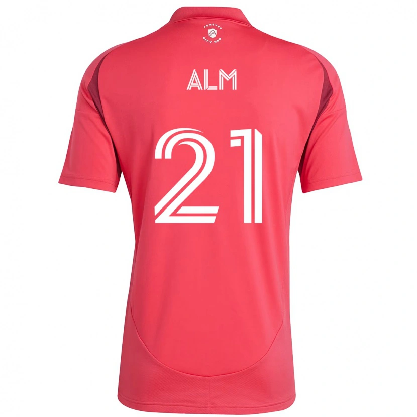 Danxen Kinder Rasmus Alm #21 Magenta Weiß Heimtrikot Trikot 2025/26 T-Shirt