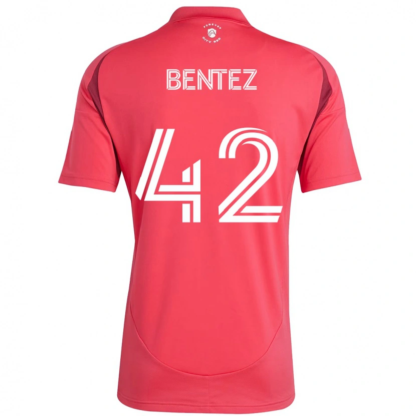 Danxen Kinder Óscar Benítez #42 Magenta Weiß Heimtrikot Trikot 2025/26 T-Shirt
