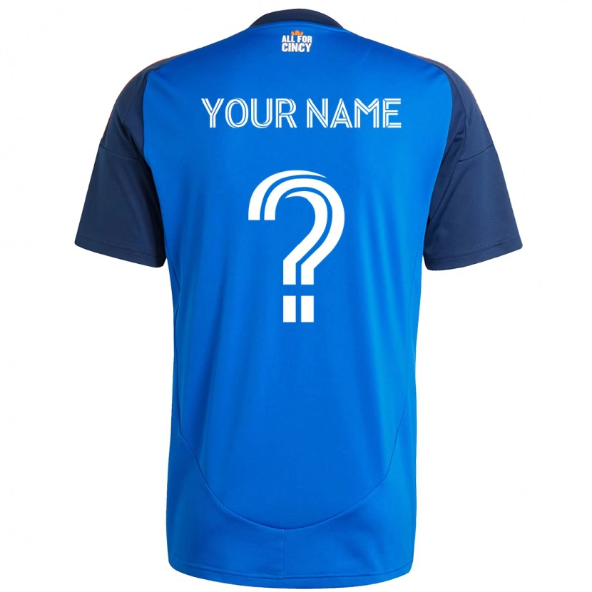 Danxen Kinder Ihren Namen #0 Dunkelblau Orange Heimtrikot Trikot 2025/26 T-Shirt