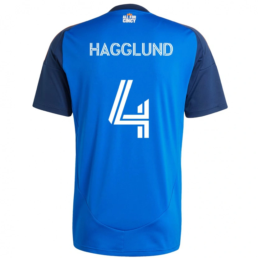 Danxen Kinder Nick Hagglund #4 Dunkelblau Orange Heimtrikot Trikot 2025/26 T-Shirt